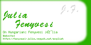 julia fenyvesi business card